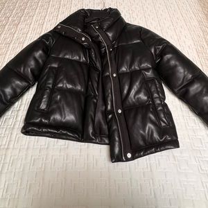 Abercrombie & Fitch Vegan Leather Puffer Excellent Condition! - Worn a few times